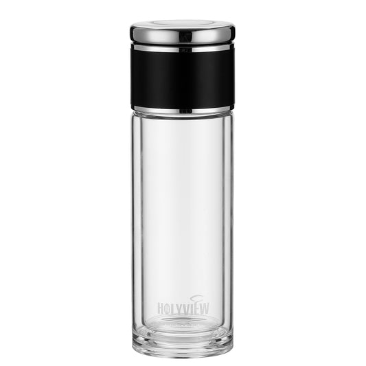 Glass Cup Borosilicate Double Wall Glass Tea Tumbler 380ML