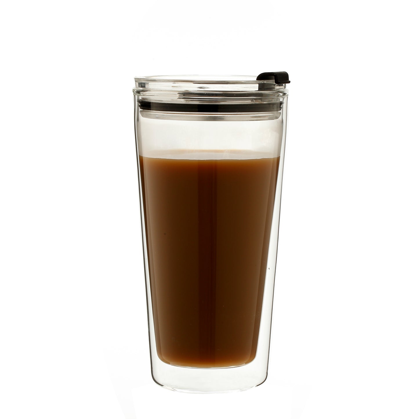Glass Cup Brosilicate Coffee Glasses with Lid 600ml